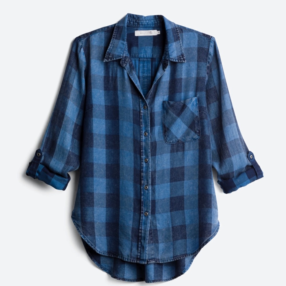 Billy T Mabry Chambray Relaxed Button Down Top